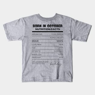 Born in october Kids T-Shirt